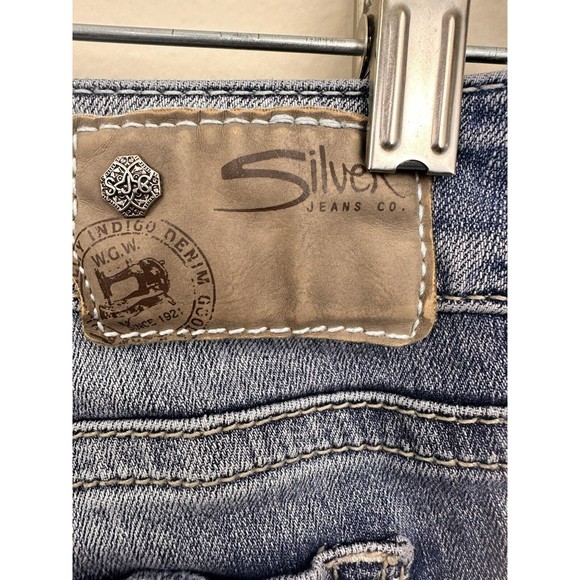 Vtg Silver Suki Denim Jeans Women 27/32 Light Wash Boot Cut Low Rise Y2K… - Picture 11 of 14